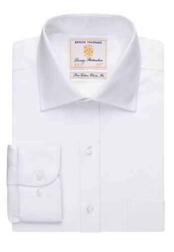 Altare Single Cuff Shirt Cotton Herringbone 