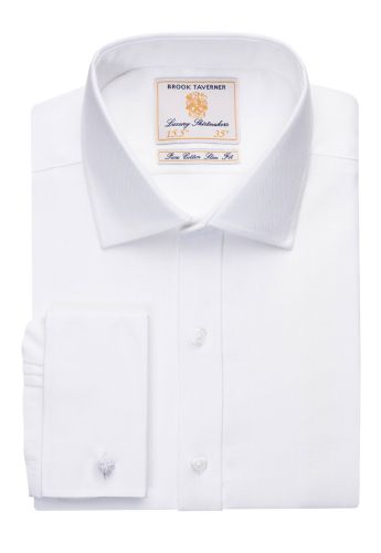 Prato Slim Fit Shirt Cotton Herringbone 